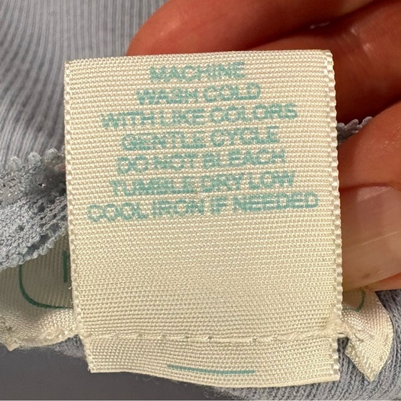 Vintage Maurices Women Y2K Cami Lace Trim Pastel Blue Tank Top Plus sz 16/18 - Picture 6 of 9